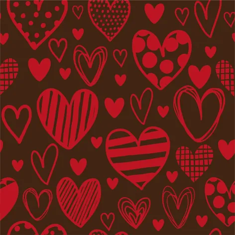 on dark.webp Transfer Sheets; Hearts Drawing  - Bag of 30